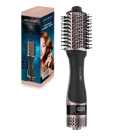 Cecotec CeramicCare Unique Touch Hot Air Brush — 1200 W, Digital Display with 4 Temperature Levels (37°C, 54°C, 82°C, 115°C), 5-in-1 Styling Functions (Detangle, Dry, Straighten, Volumize, Wave), Cera