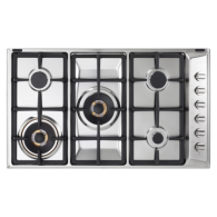 ELBA, Gas Hob Built-in, 5 Burners, Full Brass, 90 cm
