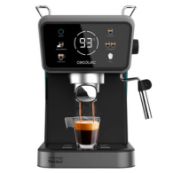 Cecotec Power Espresso Touch ColdBrew, 1350W Espresso Coffee Machine, 20 Bar Pressure Pump, Touch Display, Cold and Hot Coffee System, Steerable Steamer, 1.5 L Removable Water Tank, Cup Warmer