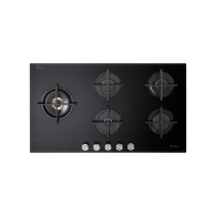 Elba Gas Hob Built-in 90 cm with Vitroceramic Design and Cast Iron Pan