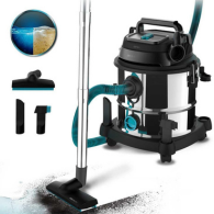 Cecotec Conga Rockstar Wet & Dry Steel Max – 20 L Heavy-Duty Metal Wet & Dry Vacuum Cleaner, 1400 W UltraPower, Dual Filtration System, Blowing Function, and Multi-Surface Cleaning Accessories