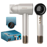Cecotec IoniCare Rockstar Nano IonTech Champagne — Plasma Technology, Brushless Motor 1600 W, 110,000 rpm, Display, Smart Heat Control, 3 Temps, 3 Speeds, Memory Function