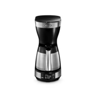 Delonghi American Coffee Maker ICM16 Series 10 Cups 1.25 L Black and Silver Design