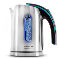 Cecotec ThermoSense 270 Steel Electric Kettle, 1.7 L Capacity, High-Quality AISI 304 Stainless Steel, 2200 W Power, 360° Swivel Base, Detachable Anti-Scale Filter, Cool-Touch Handle, Double Safety Pro