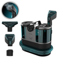 Cecotec Conga 7000 Carpet&Spot Clean Steam XXL — Upholstery Cleaner with 1700 W Power, Steam Function, Dual Tank System (1600 ml Clean Water + 950 ml Waste Water), 7 m Range, Bristle Nozzle & Window A