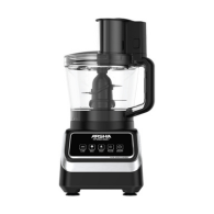 Arshia 10-in-1 Food Processor – 1100W Power – 3.5L Main Bowl + 1.5L Glass Blender – Stainless Steel Blades – Elegant Silver & Black Design – Model 3327