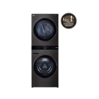 LG Single Unit Front Load 17 KG , LG Wash Tower™ with Centre Control™, Black Steel Color